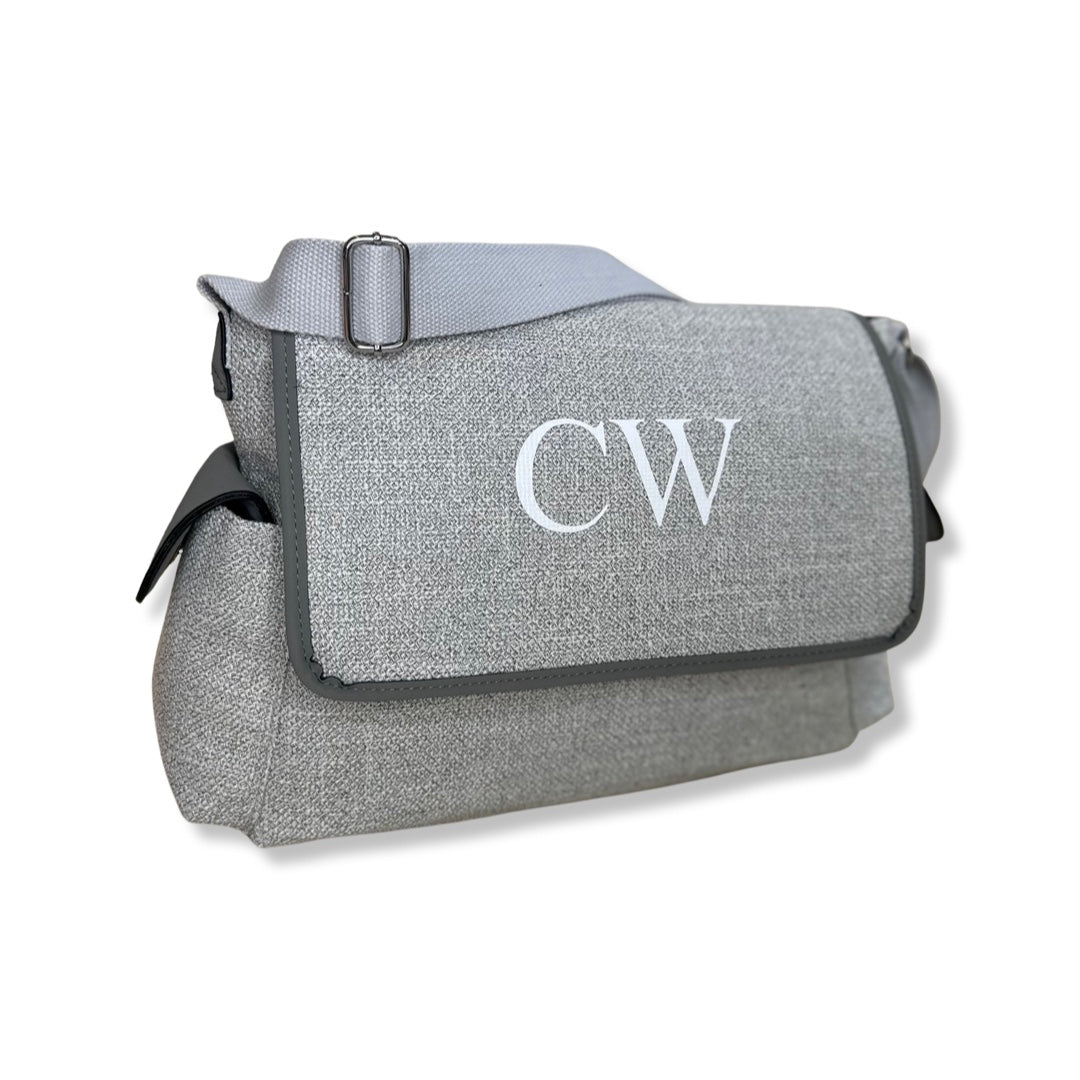Grey Personalised Baby Changing Bag