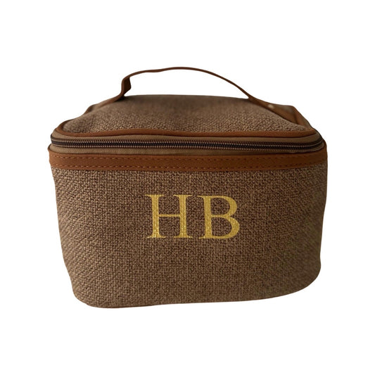 NEW Personalised Caramel Make Up Bag