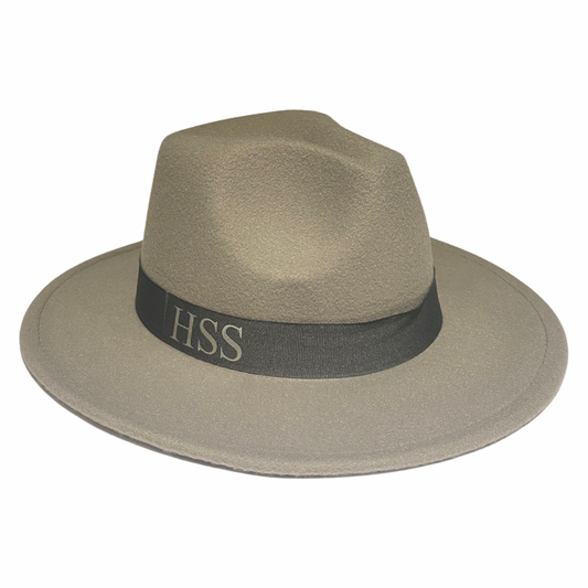 Grey Personalised Fedora Hat