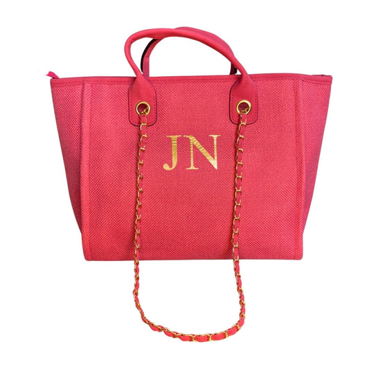 NEW Fuchsia Pink Personalised Medium Canvas Bag
