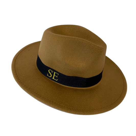 Tan Personalised Fedora Hat