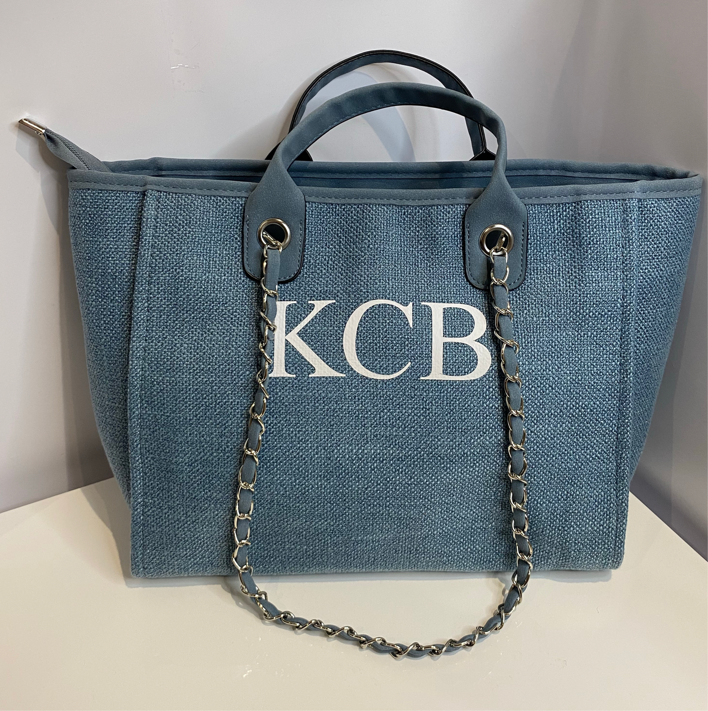 Personal Blue Basic Bag Example Blue Personalised Medium Canvas Bag – Violets