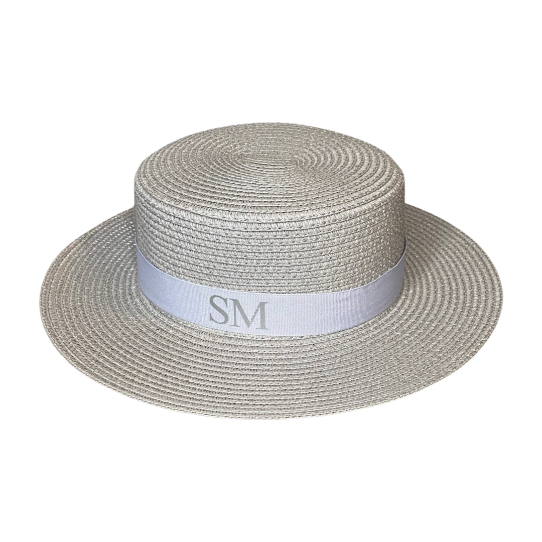 Grey Boater Sun Hat