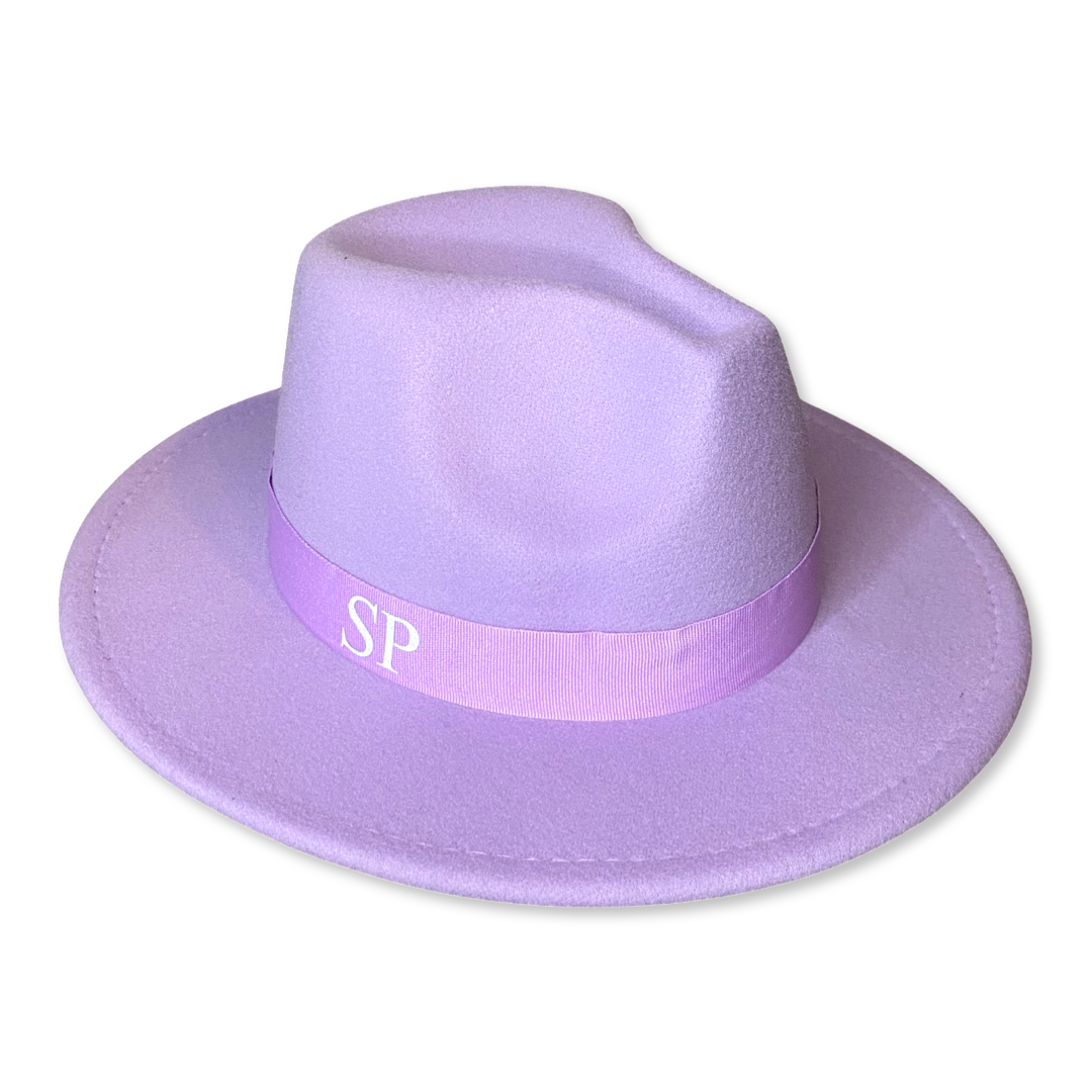 Lilac Personalised Fedora Hat