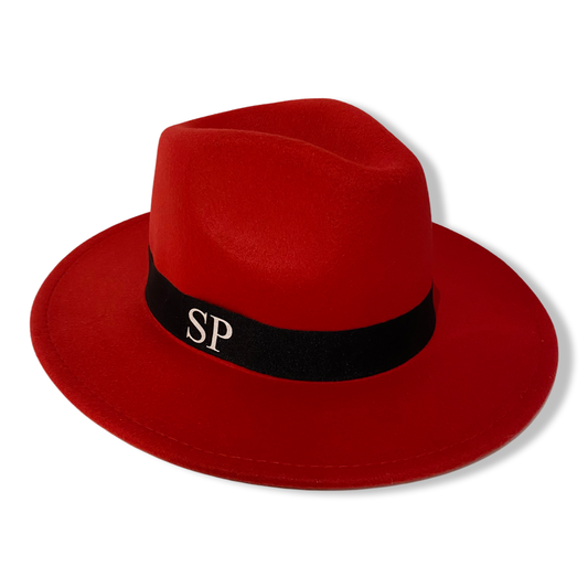 Red Personalised Fedora Hat