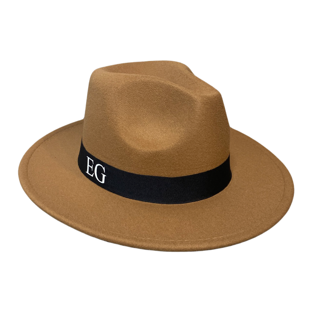 NEW Red Bottom Tan Personalised Fedora Hat