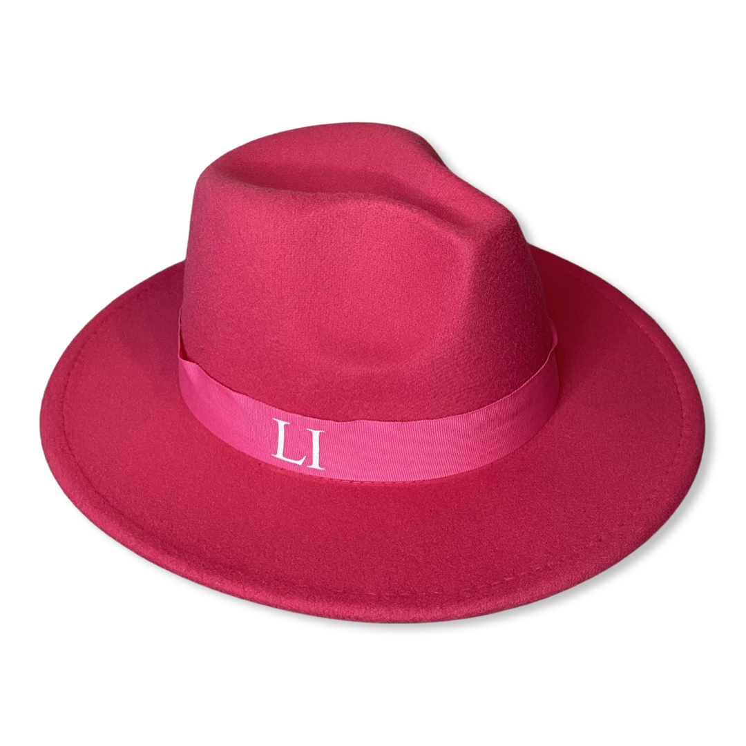 Pink Personalised Fedora Hat