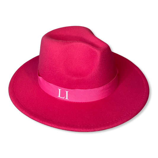 Pink Personalised Fedora Hat