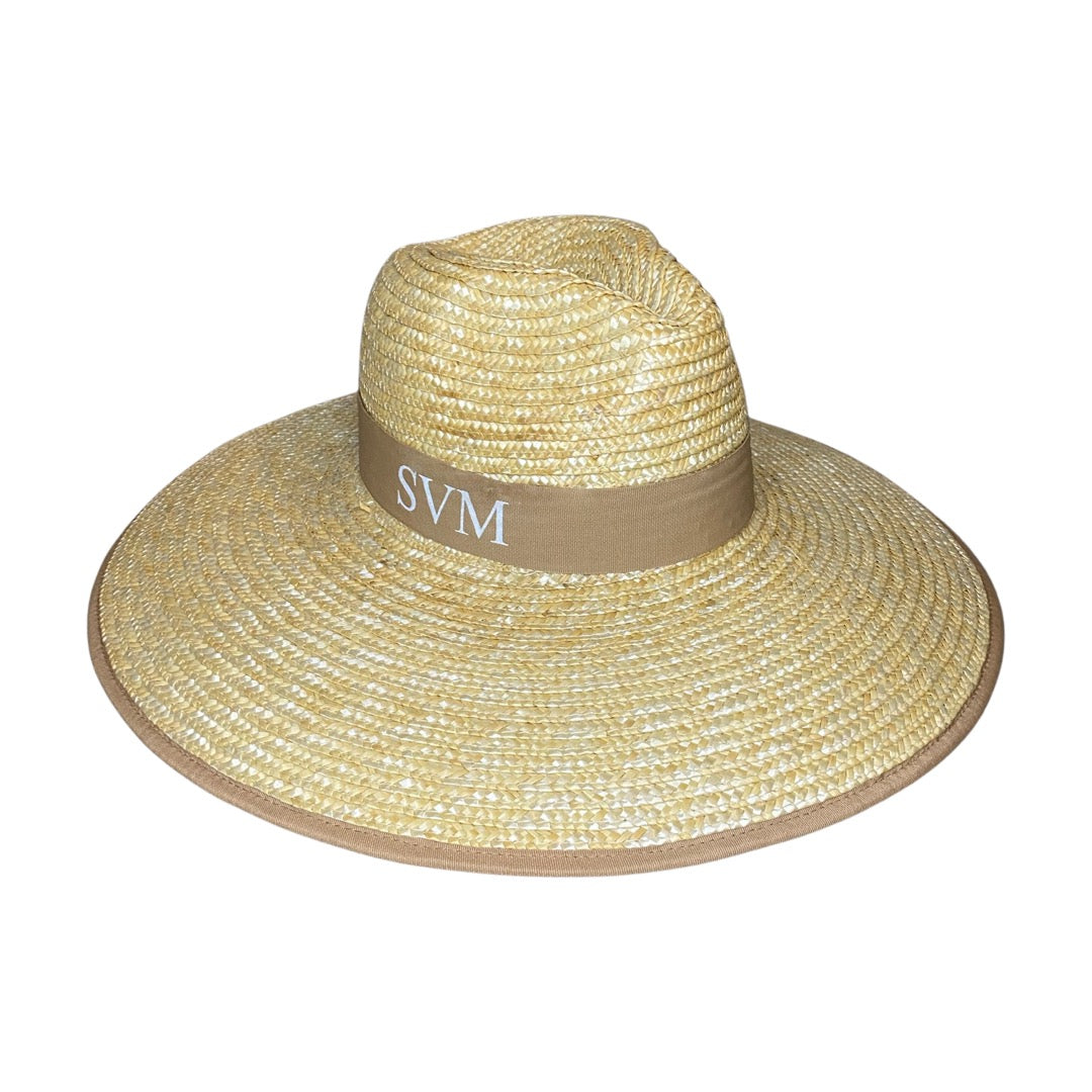 Nude Wicker Fedora Hat