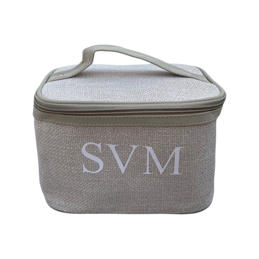 NEW Personalised Cream Make Up Bag