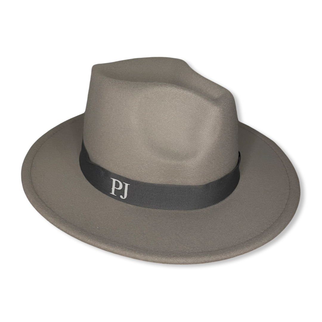 Grey Personalised Fedora Hat