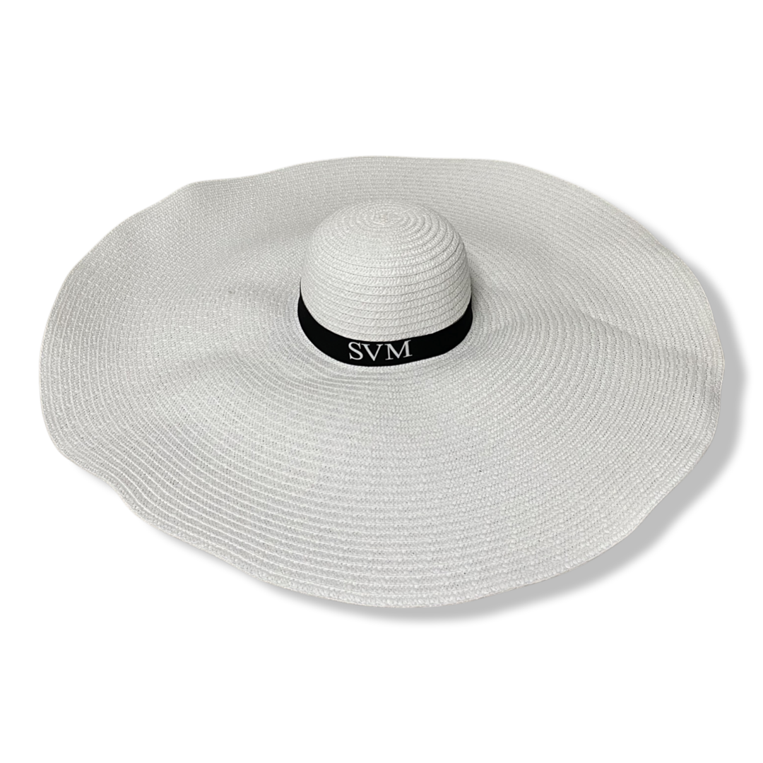 Extra Large 25CM Brim White Sun Hat