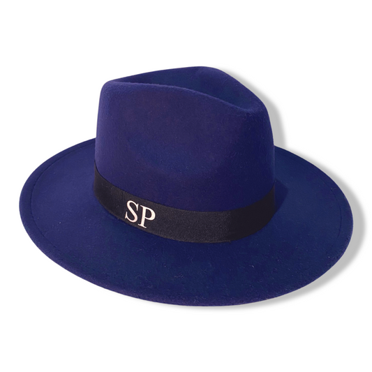 Navy Personalised Fedora Hat