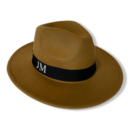 Tan Personalised Fedora Hat