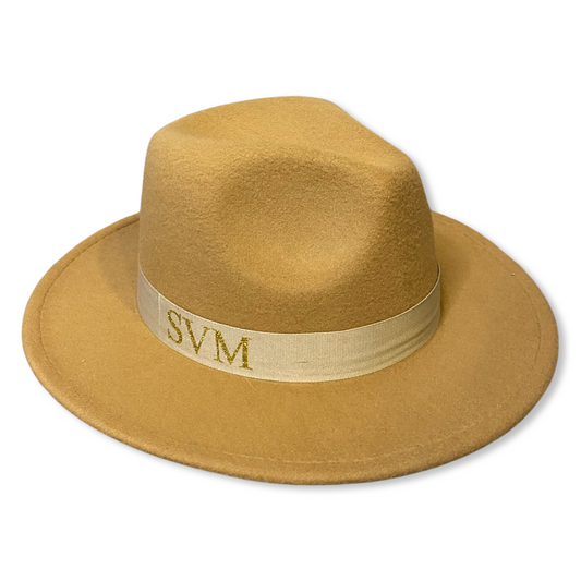Tan Personalised Fedora Hat