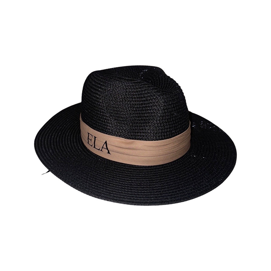 Black & Nude Personalised Sun Hat