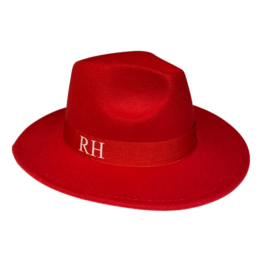 Red Personalised Fedora Hat