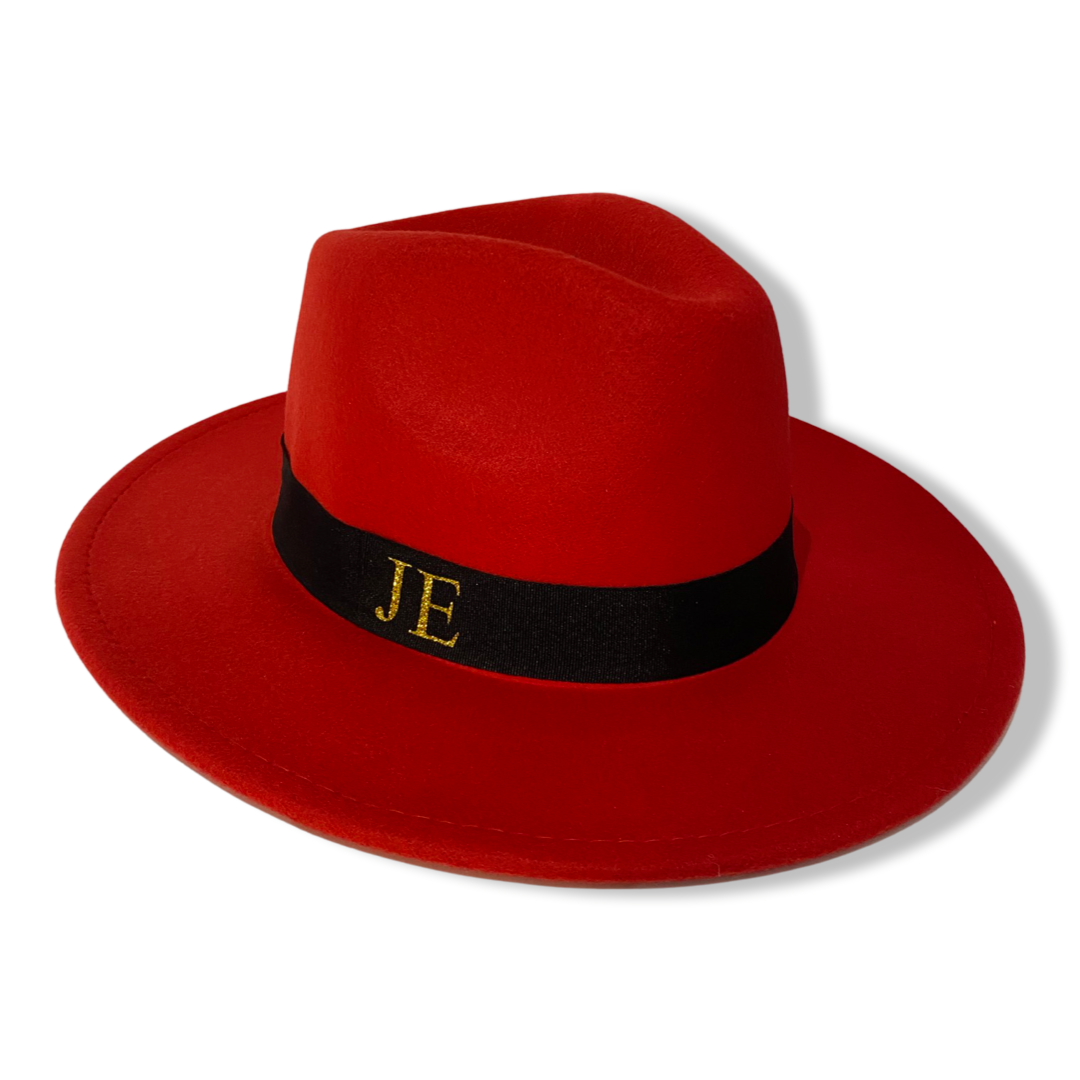 Red Personalised Fedora Hat