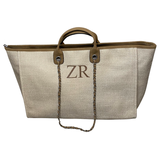 Brown Personalised Weekender Canvas Bag