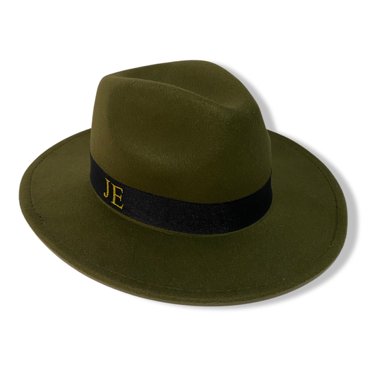 Khaki Personalised Fedora Hat