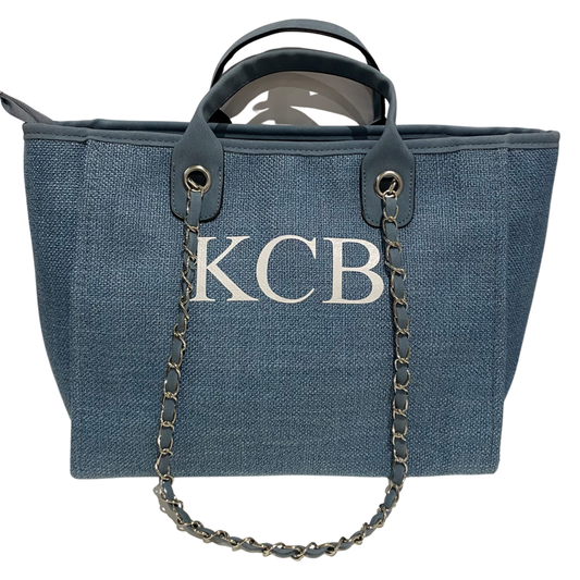 Blue Personalised Medium Canvas Bag
