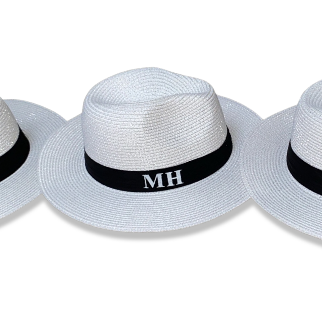 White Personalised Sun Hat