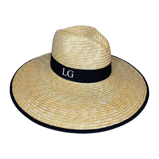 Black Wicker Fedora Hat