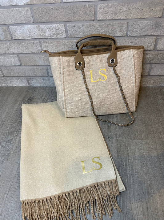 Brown Medium Bag & Scarf