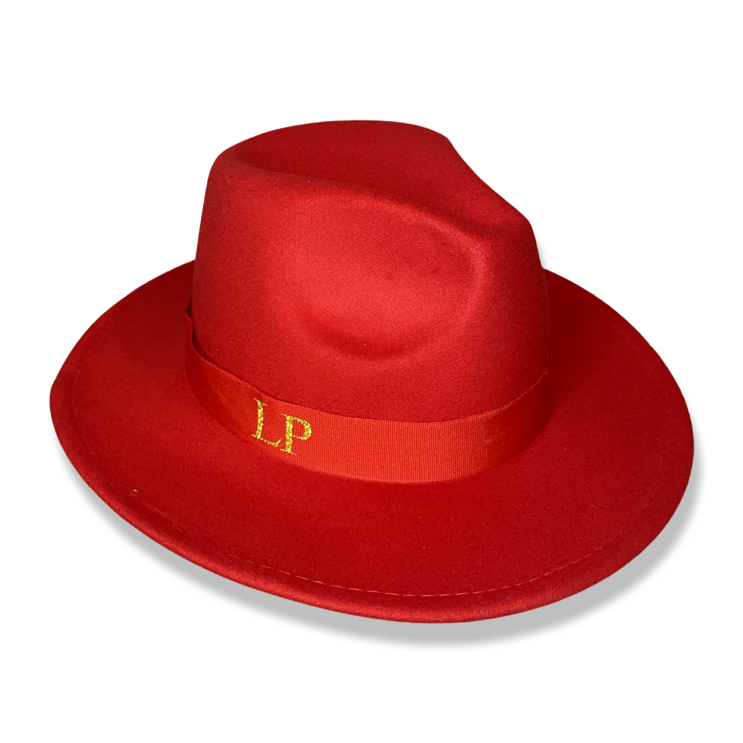 Red Personalised Fedora Hat