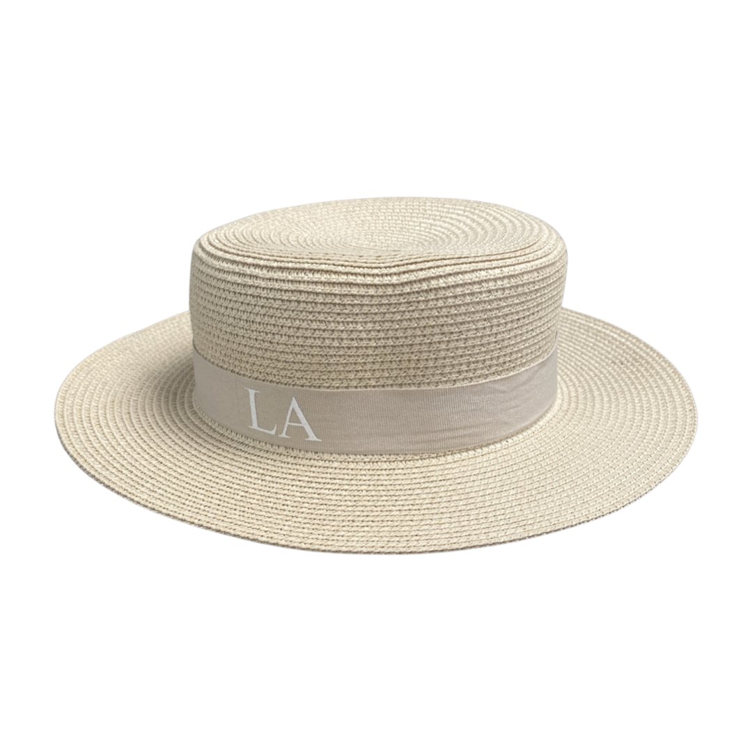 Cream Boater Sun Hat