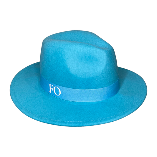 Sky Blue Personalised Fedora Hat