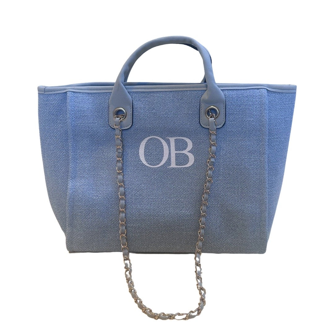 Baby Blue Personalised Medium Canvas Bag