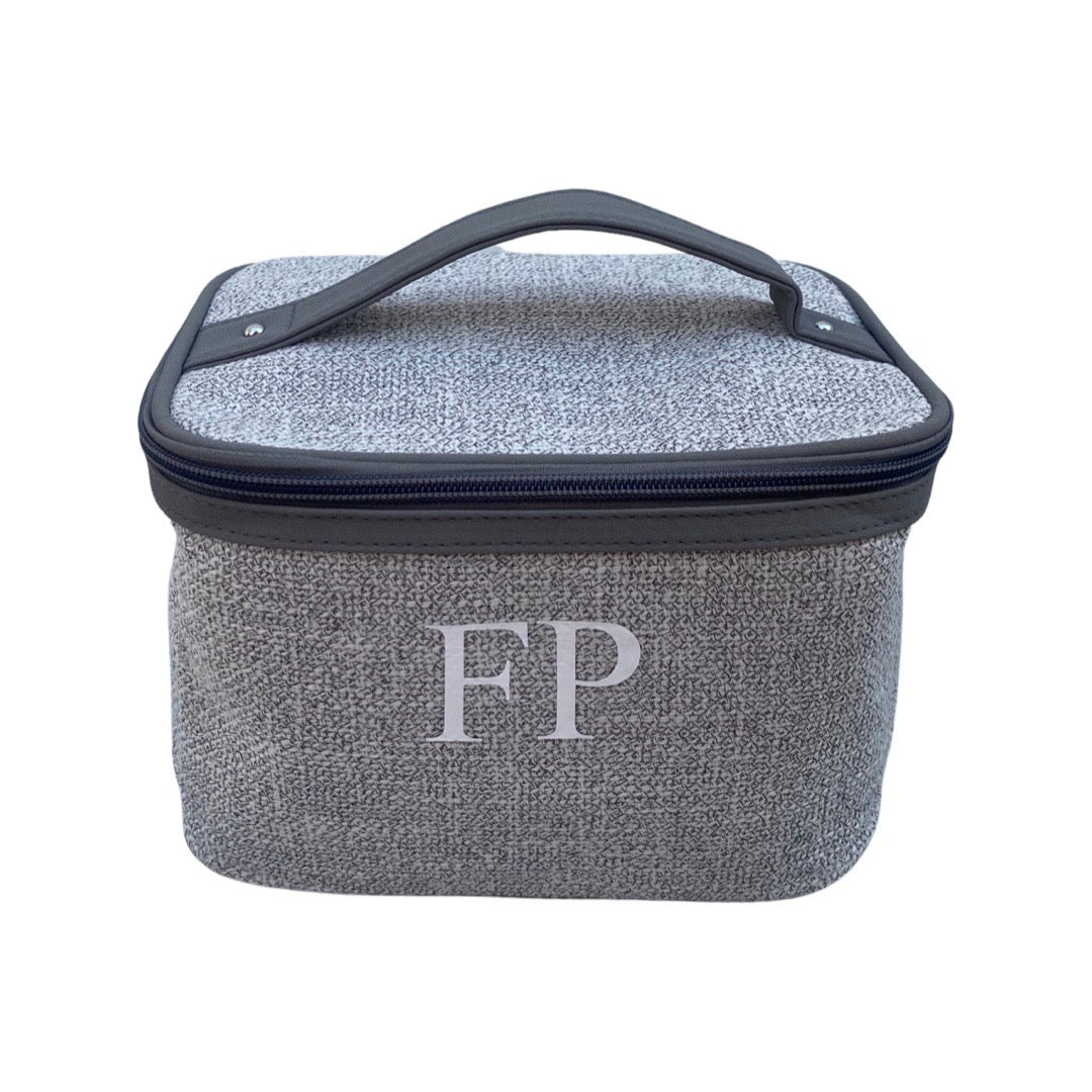 NEW Personalised Grey Make Up Bag