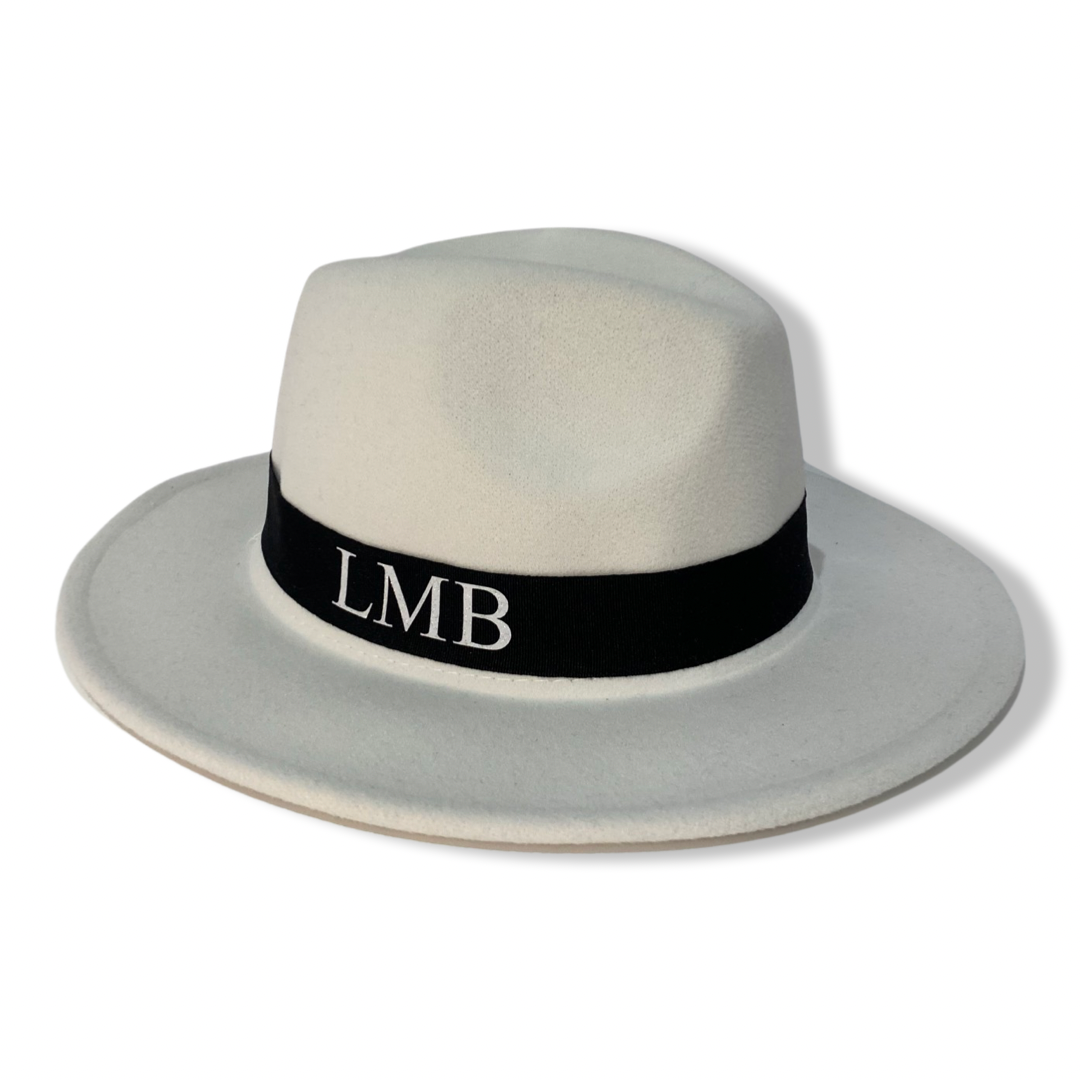 White Personalised Fedora