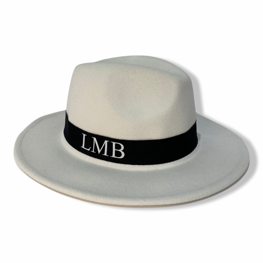 White Personalised Fedora