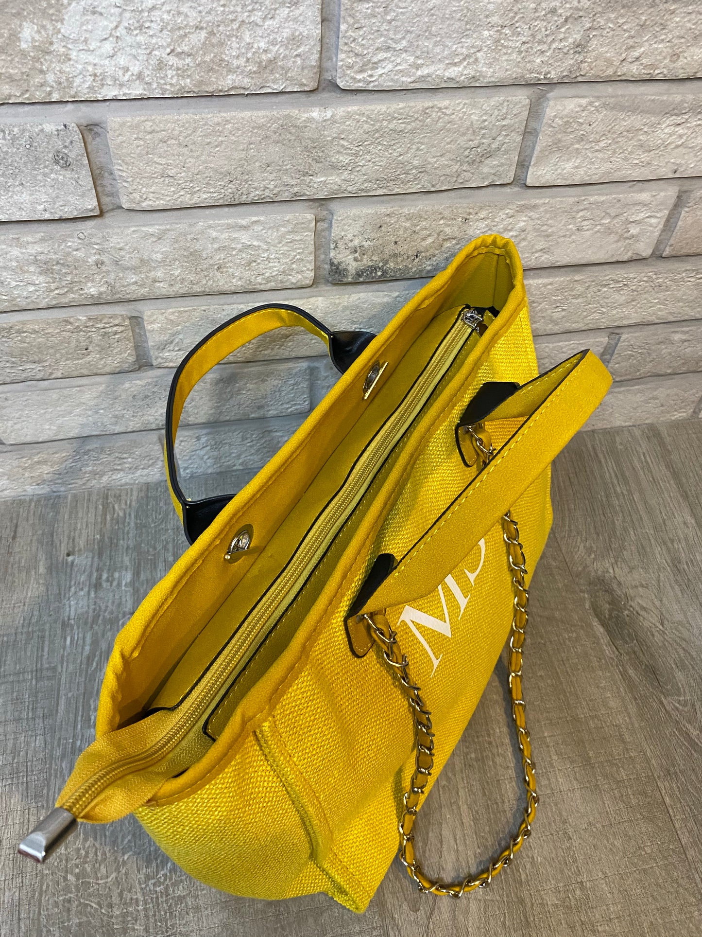 Yellow Personalised Medium Canvas Bag